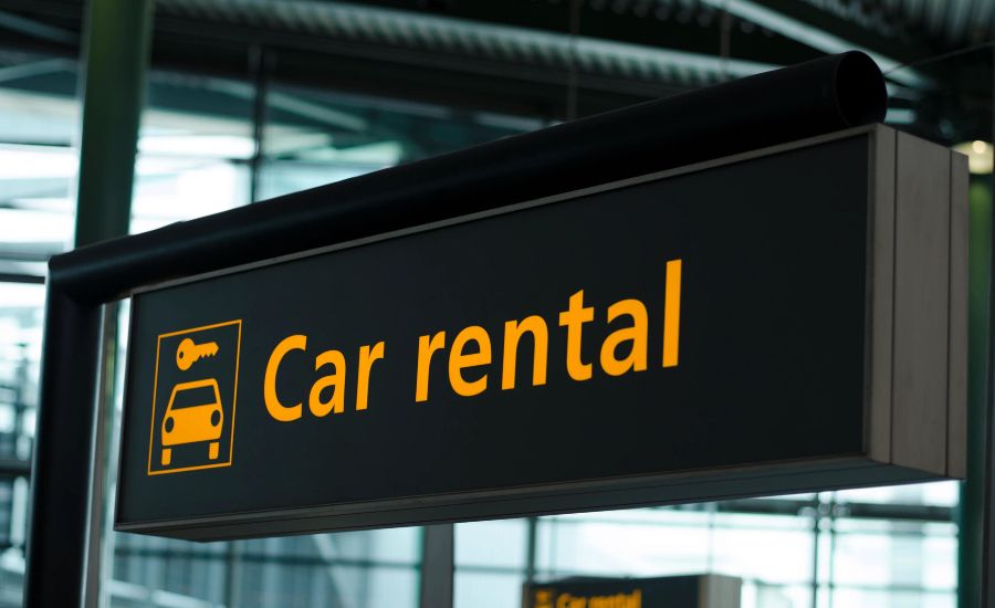 can i rent a car from the airport without flying