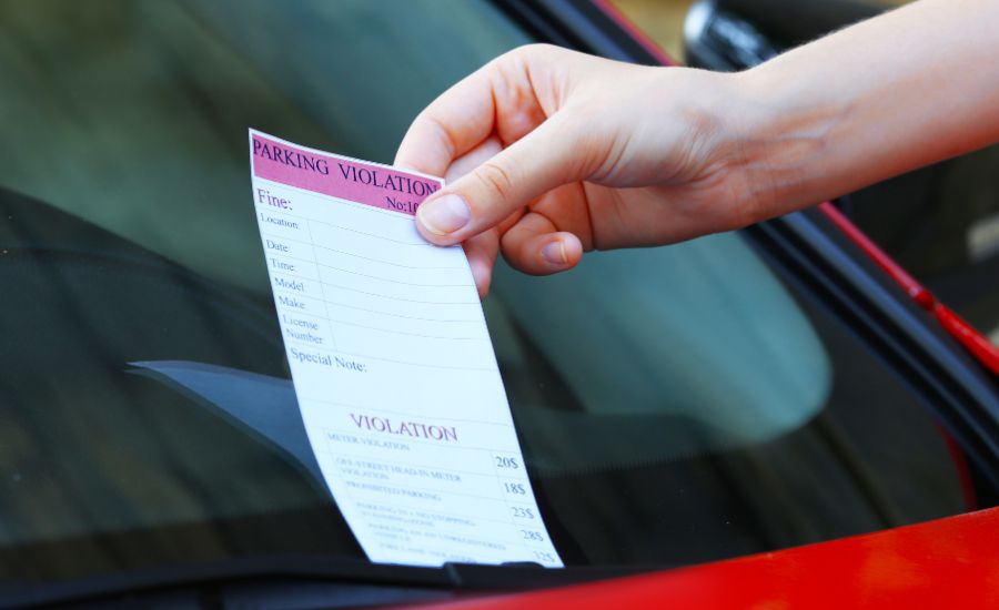 parking ticket on rental car